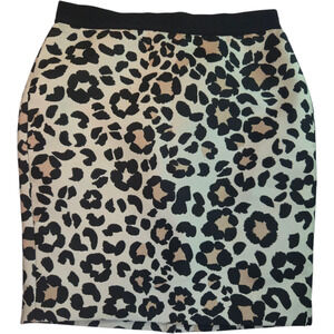 Ann Taylor Petites Women's Size 6P Leopard Cheetah Animal Print Pencil Skirt